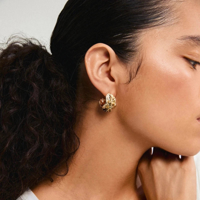 Eclipse hoops gold-plated