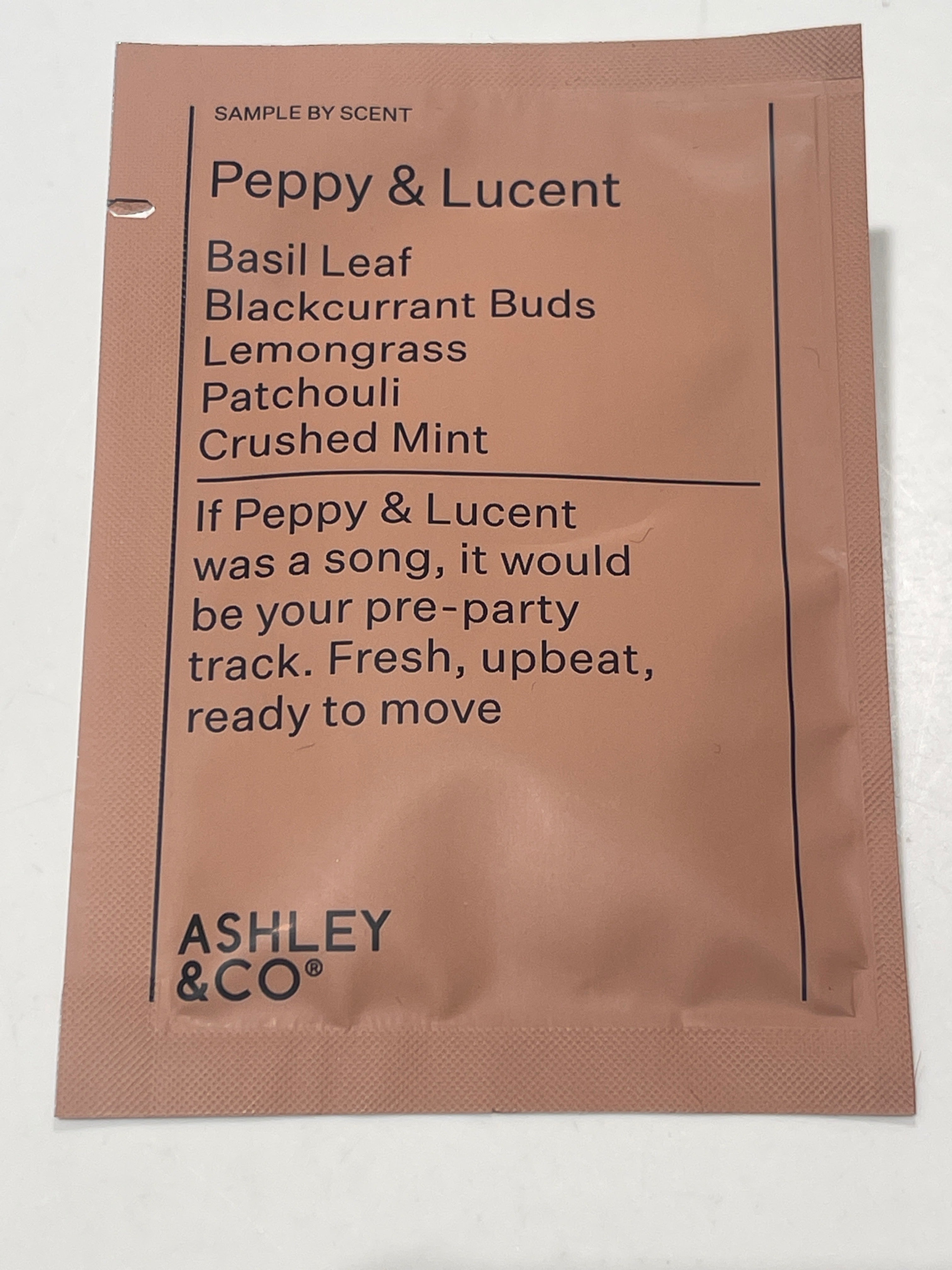 Ashley & Co - Peppy & Lucent Wash Locks Balanced Shampoo -10ml sample sachet