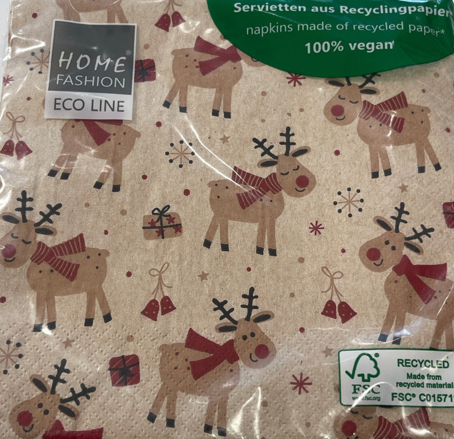ECO Natural Christmas Napkins