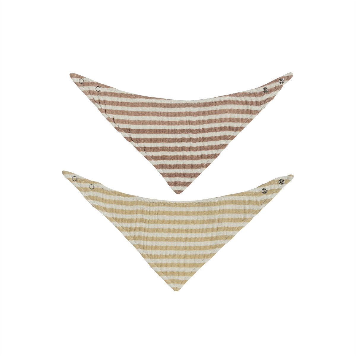 OYOY Mini - Striped Drool Bib - Natural/Caramel