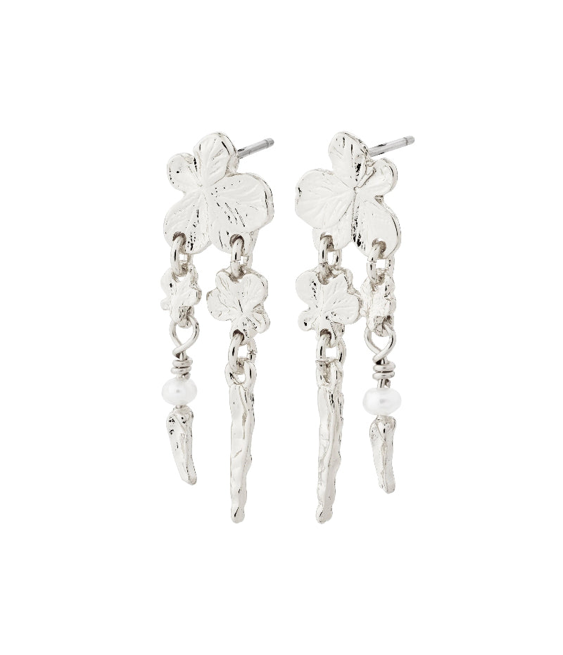 Zhuri Recycled Earrings - Silver Plated