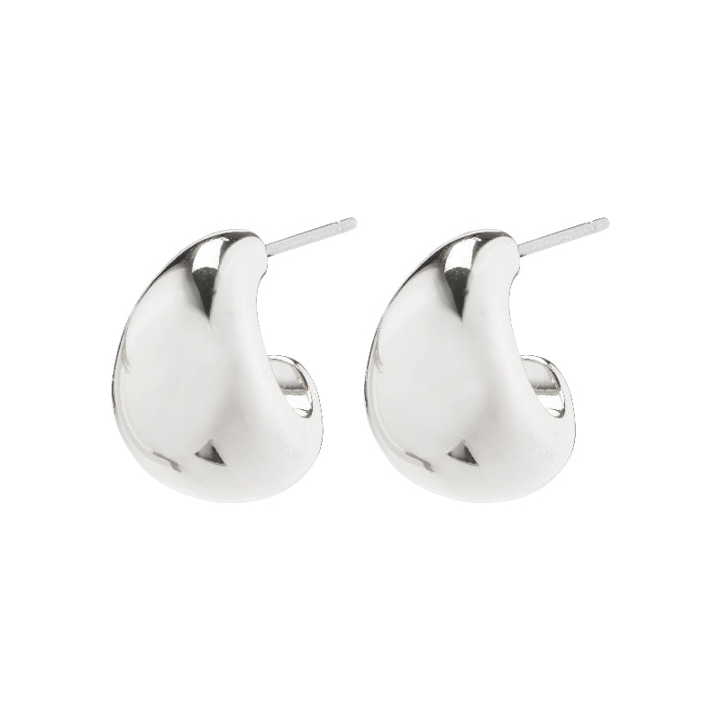 Alexane Recycled Chunky Mini Hoop Earrings - Silver plated