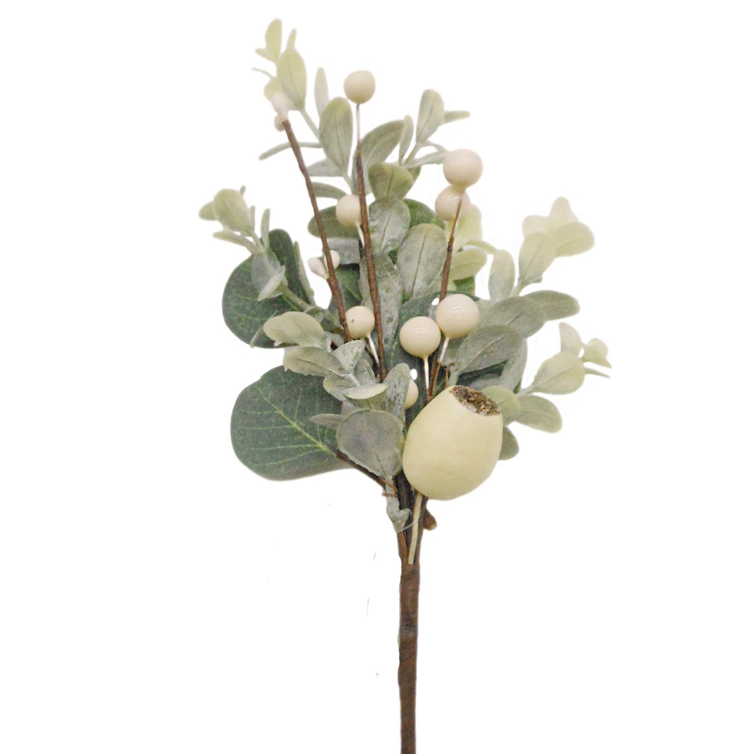 White Berry & Eucalyptus Pick