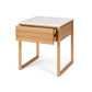 Natural Oak Side Table (Marble Top)