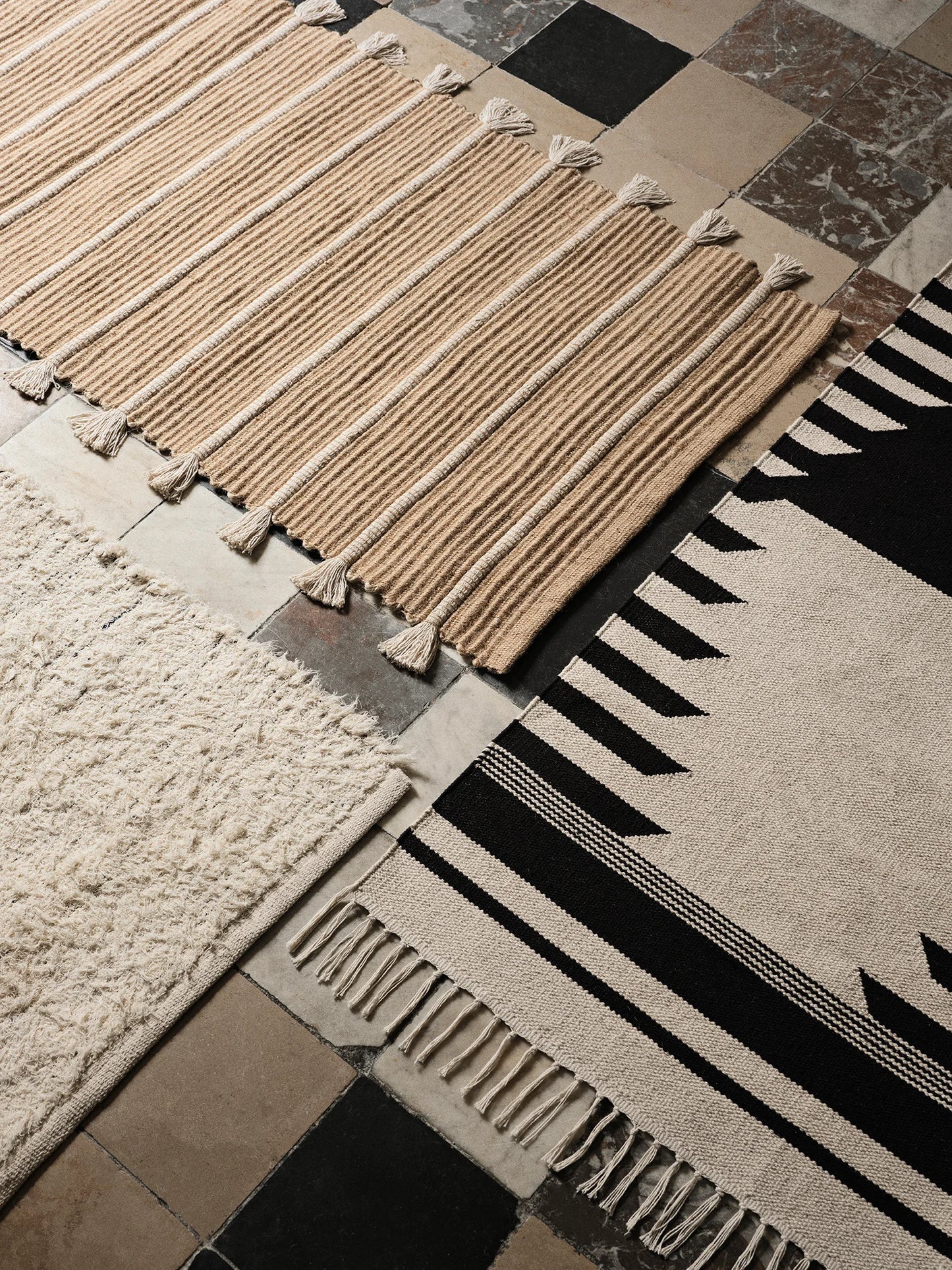 BROSTE Rug Ezra - Natural/Off White 70*140