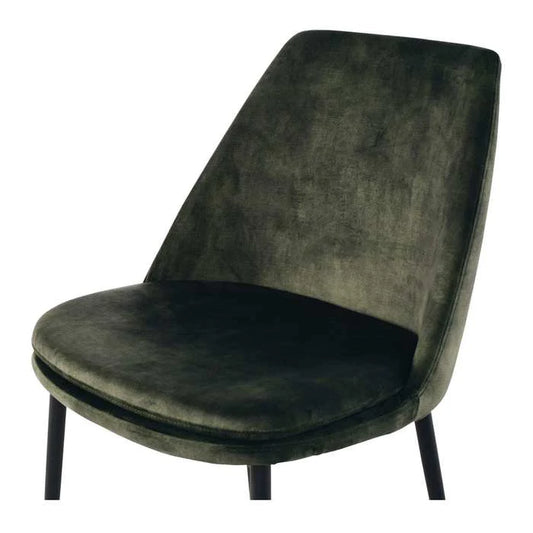 Sally Dining Chair Velvet Moss Green - Preorder