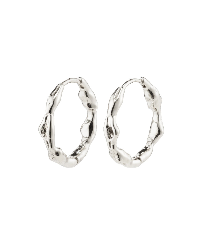 Zion Earrings Hoops Silver plated
