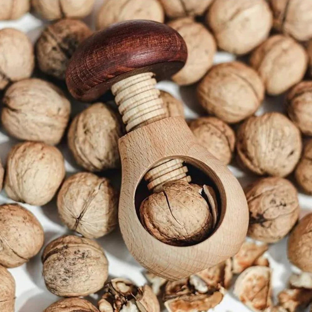 Beechwood Screw Nut Cracker