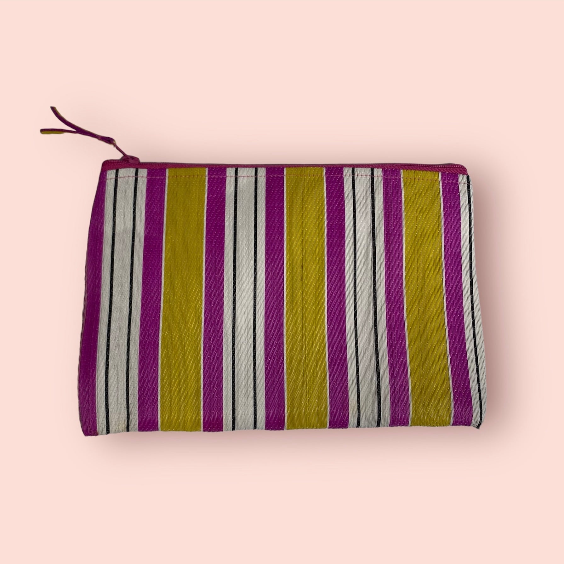 Recycled Plastic Zip Pouch - 8 assorted colours