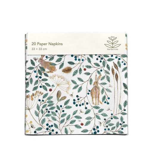 Hares & Berries by Dee Hardwicke Paper Napkins 20 Pack