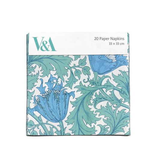 V&A Anemone Wallpaper Design Paper Napkins 20 Pack