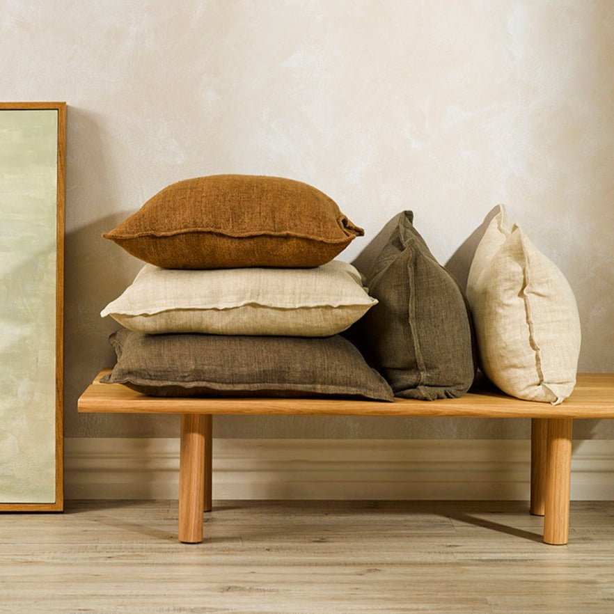 FLAXMILL CUSHION - Pecan