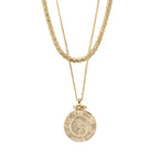 Nomad 2-in-1 coin necklace Gold-plated