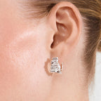 Willpower Recycled Huggie Hoop Earrings - Silver Plated