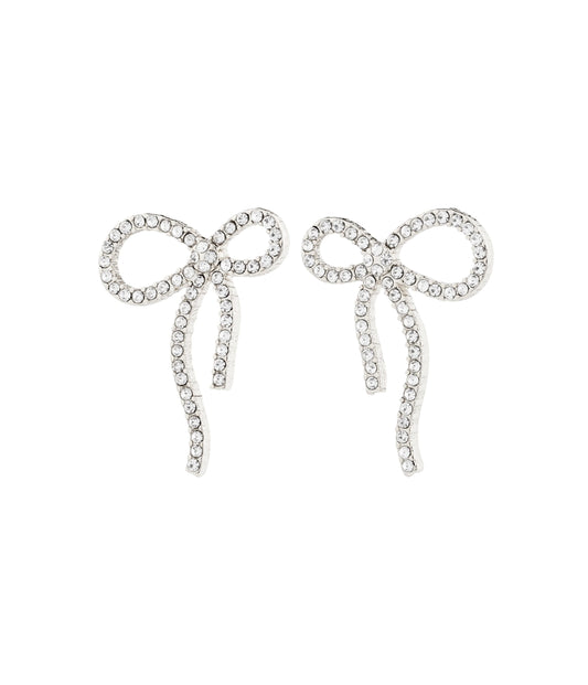 Jolanta Recycled Earring - Silver Plated - Crystal