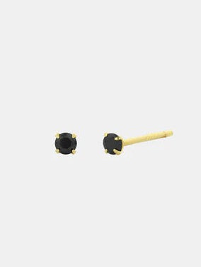 Sophie Store Mini Rock Stud Earrings - Black