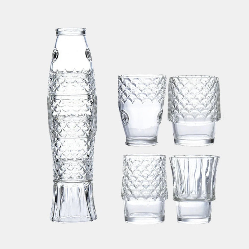 Fish Stackable Tumblers - 4pc Set - 2 Colours
