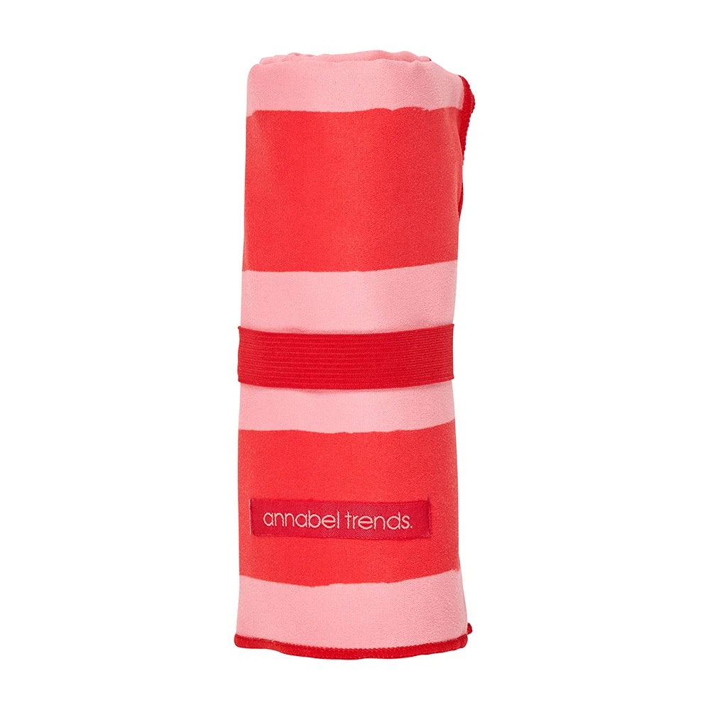 Beach Sand Free Towel - Red Stripe