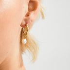 Shift Pearl Earrings - Gold Plated