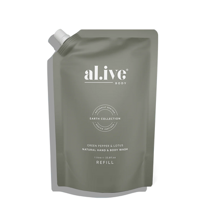 1 Ltr Wash Refill - Green Pepper & Lotus