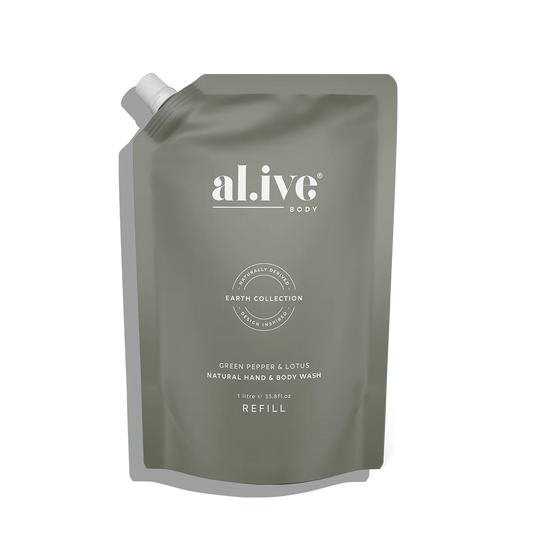 1 Ltr Wash Refill - Green Pepper & Lotus