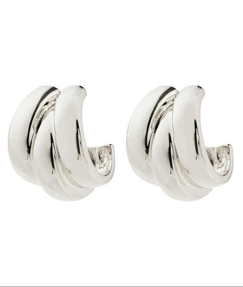 Damian Recycled Earrings - Silver Plated