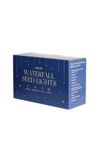 216 LED 12 Strand Waterfall Seed Lights