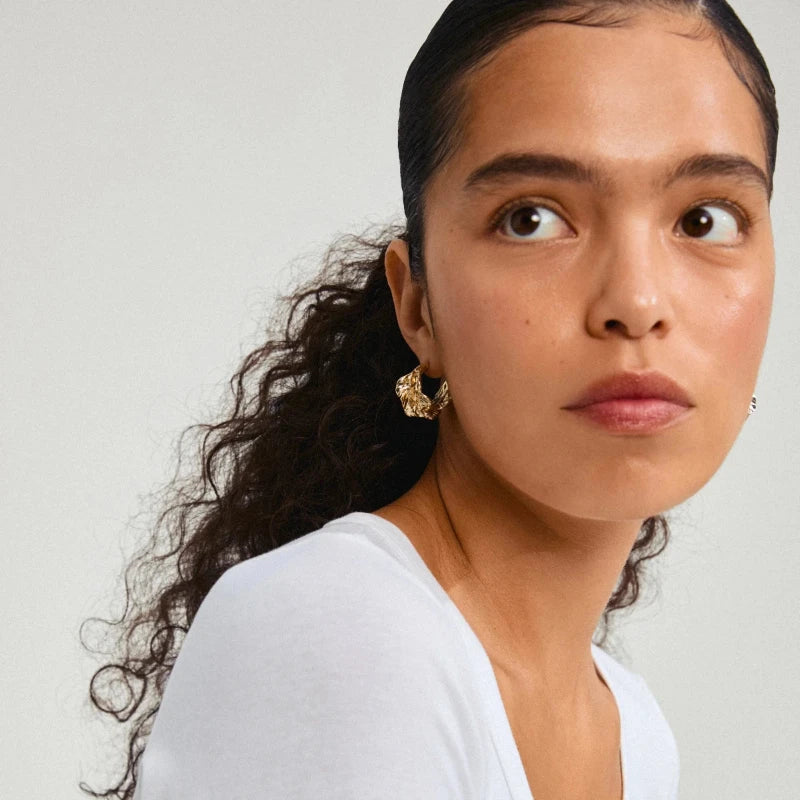 Eclipse hoops gold-plated