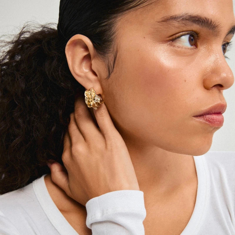 Eclipse hoops gold-plated