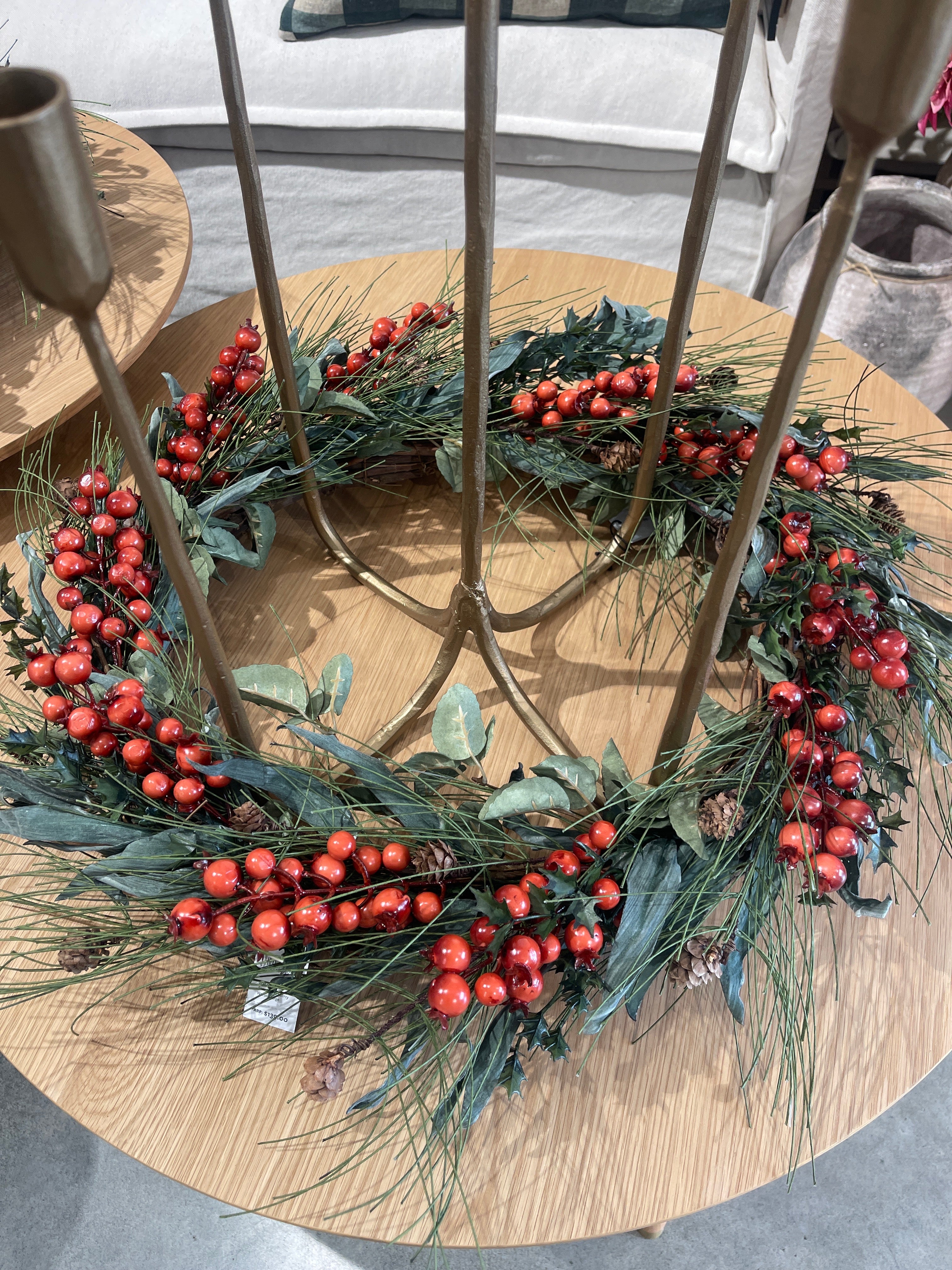 Foraged Red Berry Wreath Large