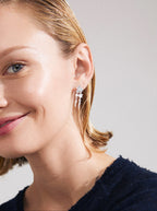 Zhuri Recycled Earrings - Silver Plated