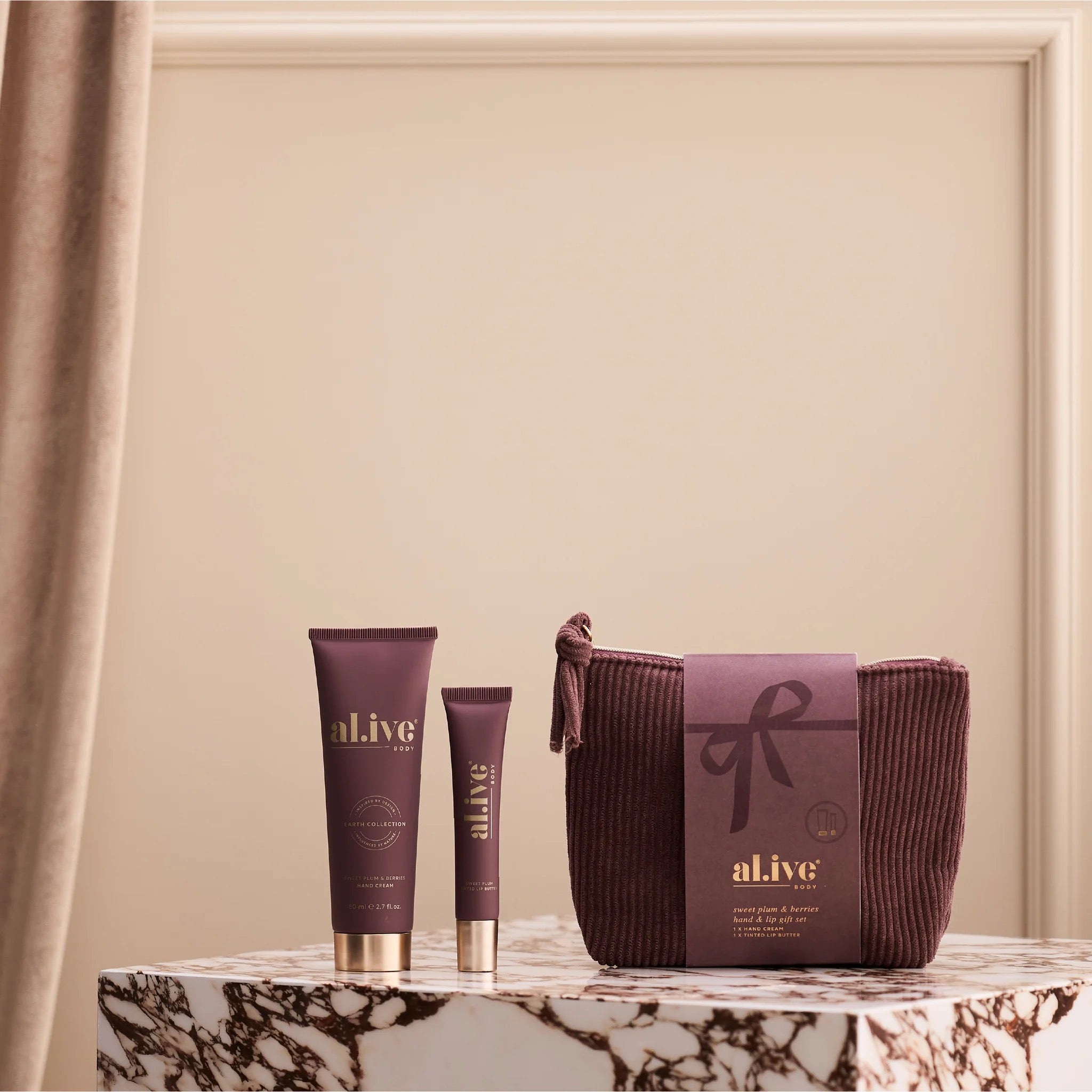 Alive Body - Hand & Lip Gift Set - Sweet Plum & Berries