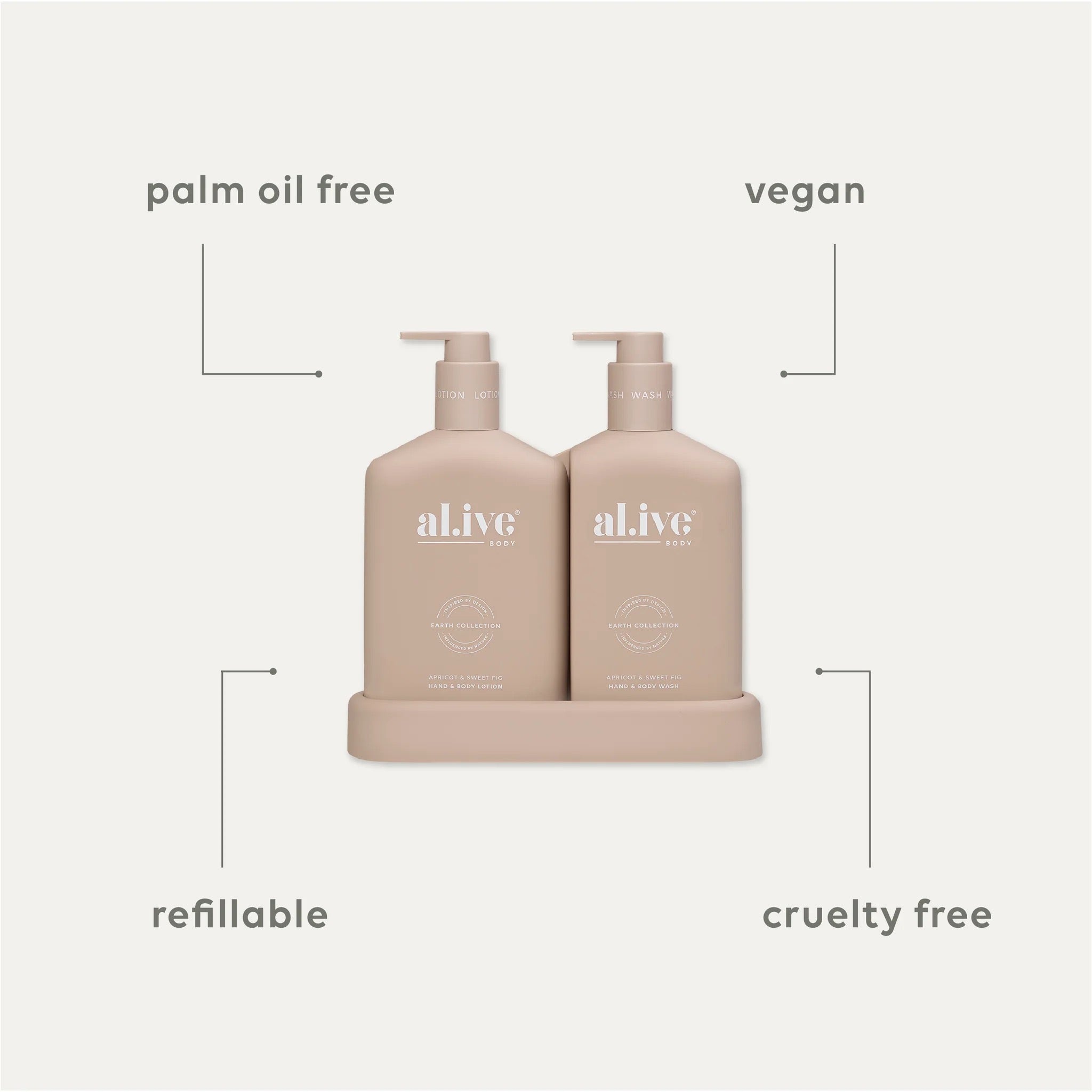Al.ive Wash & Lotion Duo - Sweet Fig & Apricot
