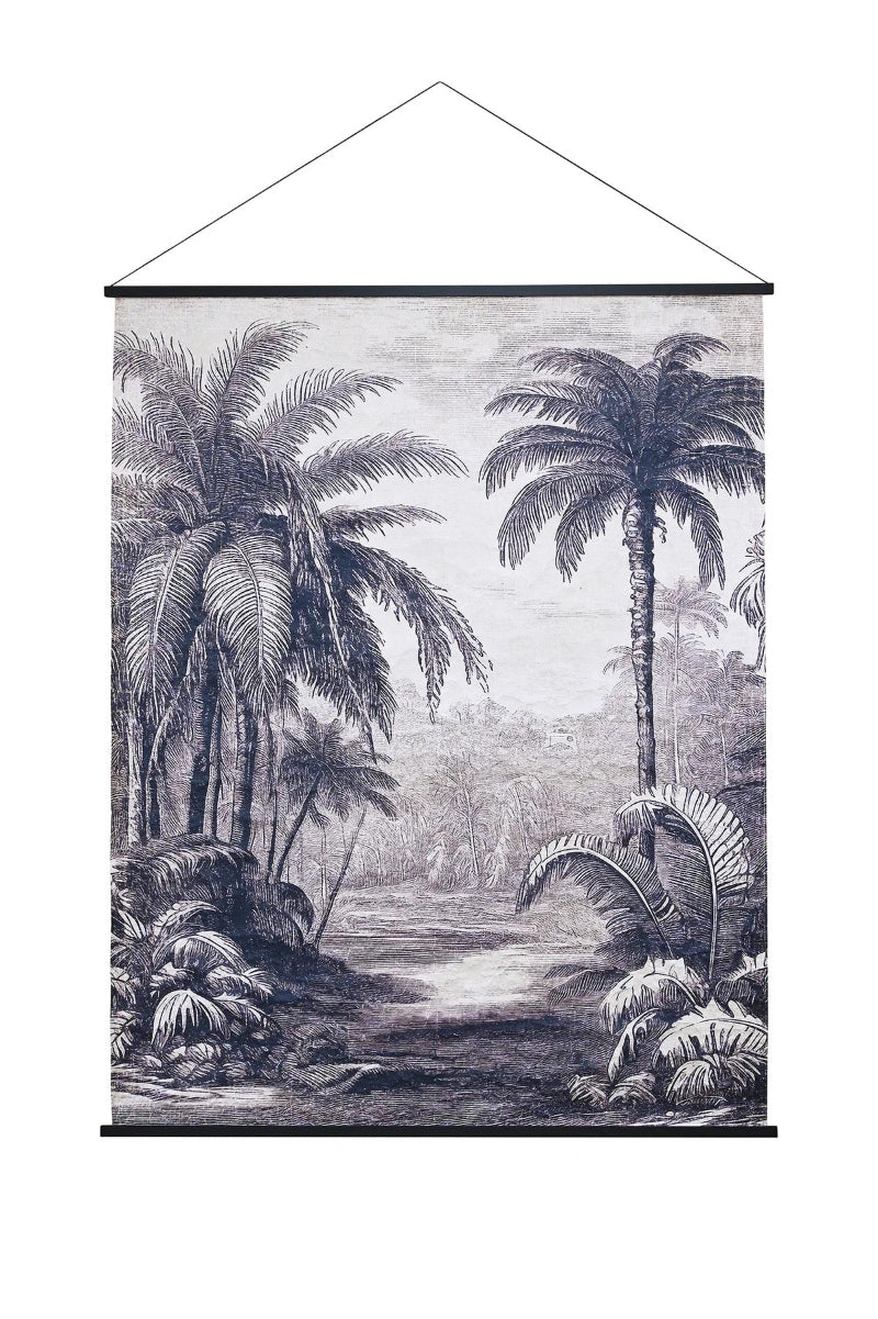 Hanging Paper Scroll Art - Through the Palms