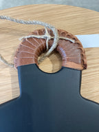 ARTISAN PLATTER SERVING BOARD Round 45x35cm BLACK