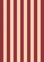 Lettuce Tea Towel - Bold Stripe Peach + Burgundy