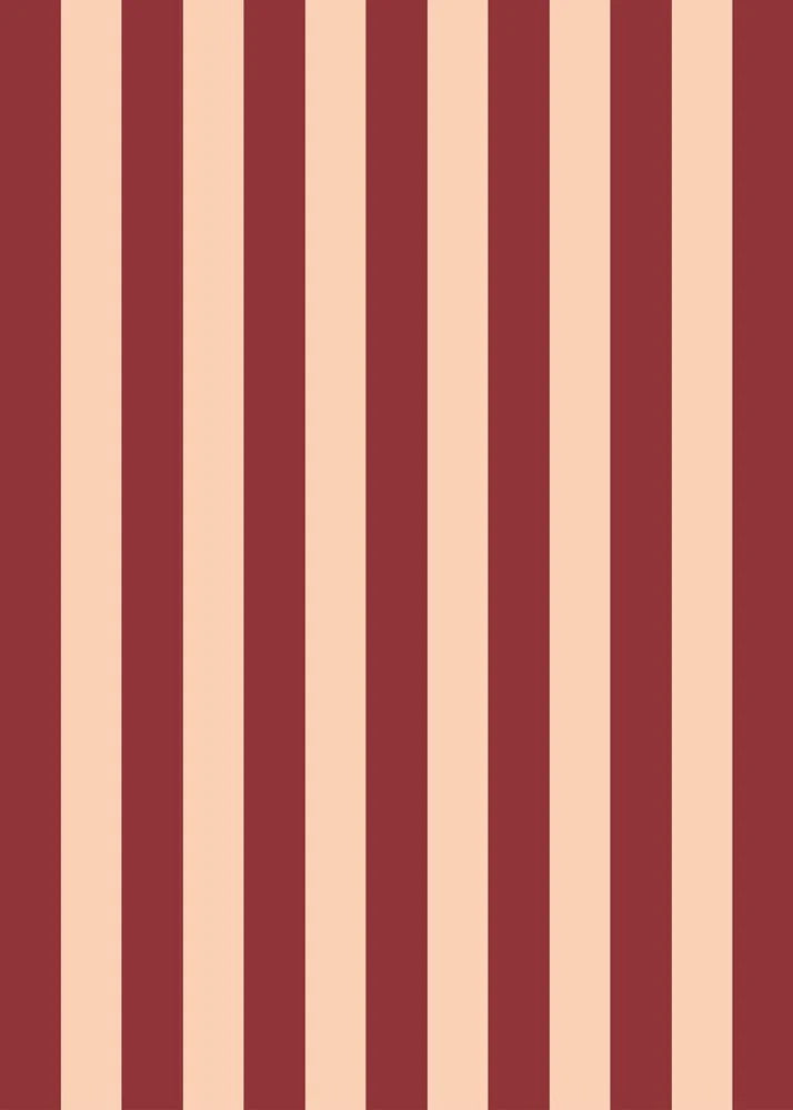 Lettuce Tea Towel - Bold Stripe Peach + Burgundy