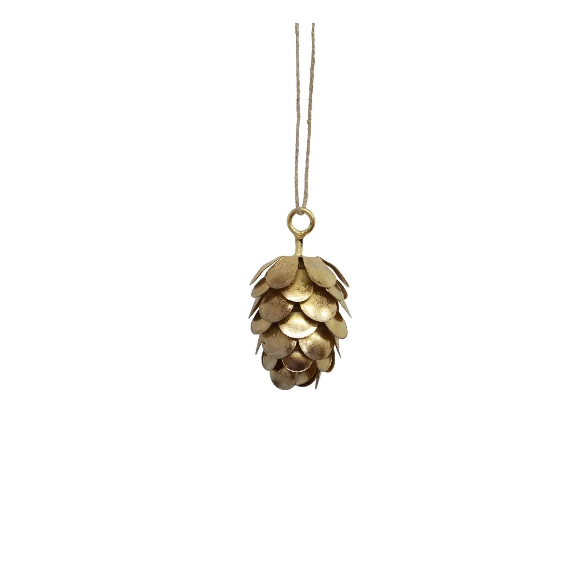 Hanging Pinecone Short Gold