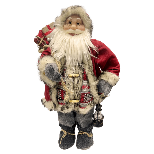 Santa with Toggle Coat and Bag