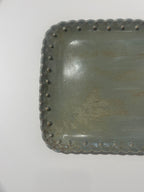 Magnolia Lane - Green Beaded Ruffle Large Tray