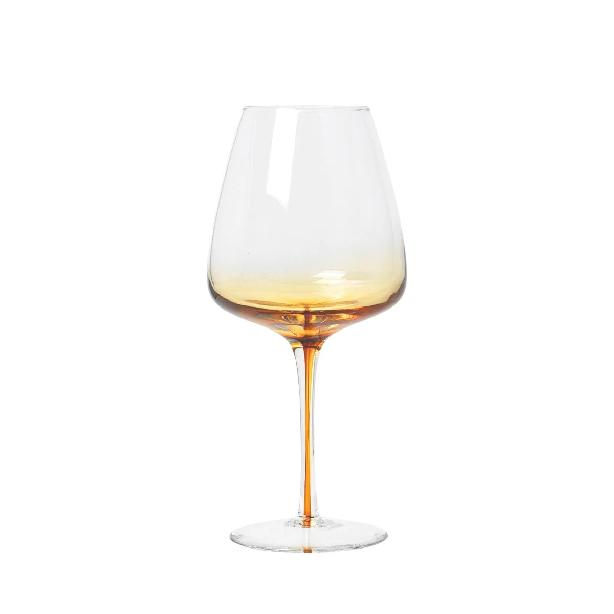 Broste Amber Red Wine Glass - Set/4