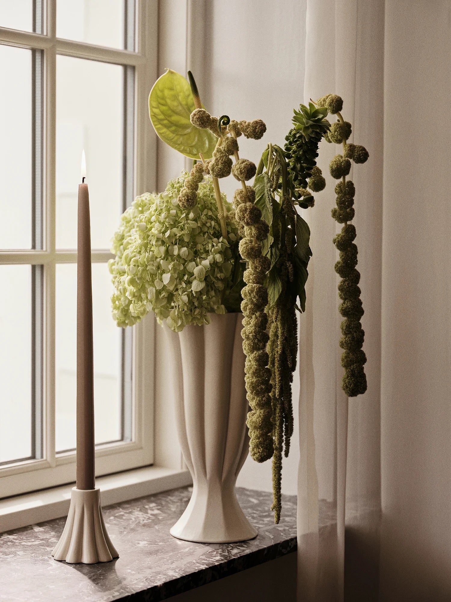 Broste Candleholder Heli Small Cream