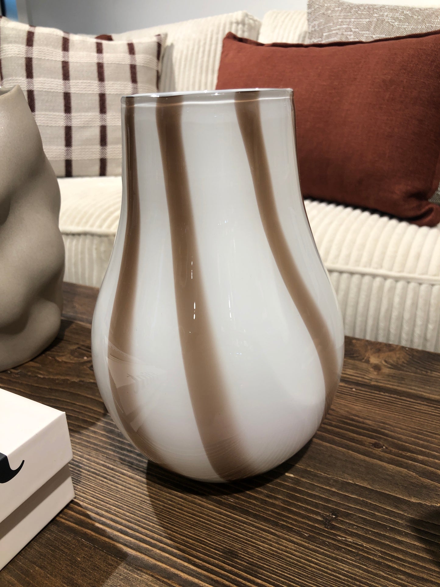 BROSTE Vase Ada Stripe - Taupe