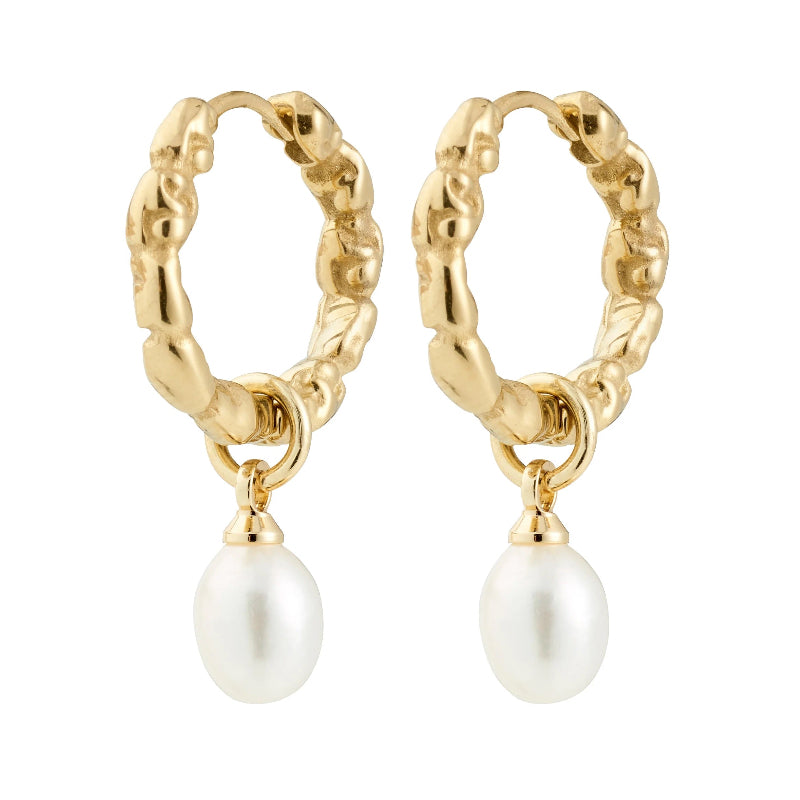Shift Pearl Earrings - Gold Plated