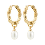 Shift Pearl Earrings - Gold Plated
