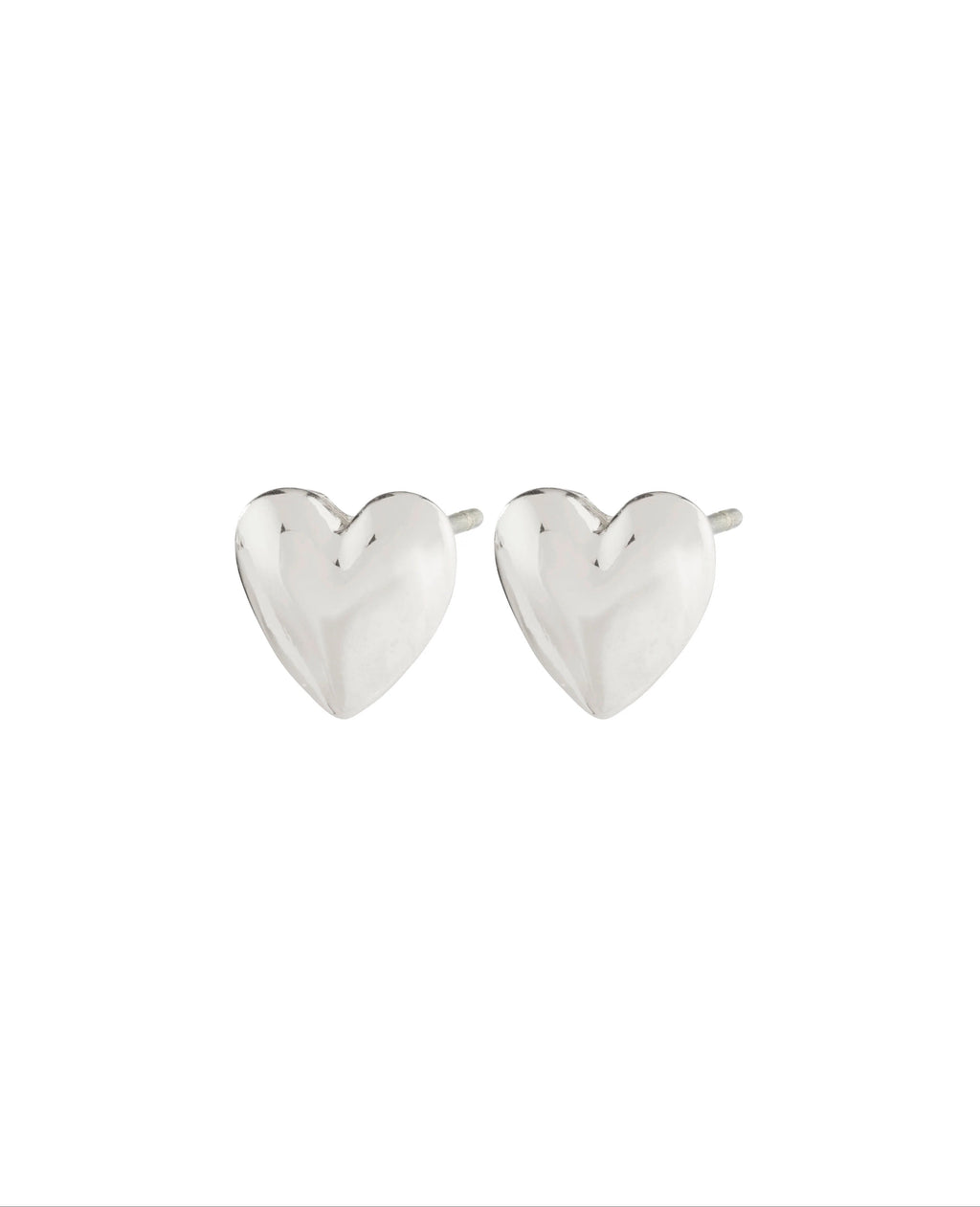 Sophia Recycled Heart Stud Earrings - Silver plated