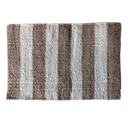 Jute Mat Natural Stripe