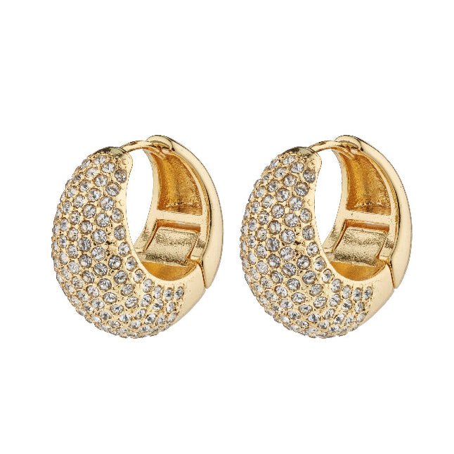 Naomi Recycled Crystal Earrings - Gold Plated