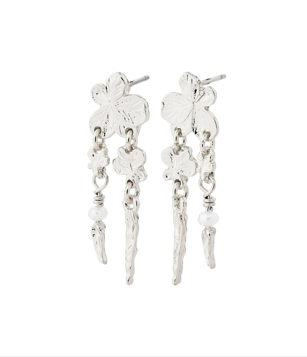 Zhuri Recycled Earrings - Silver Plated