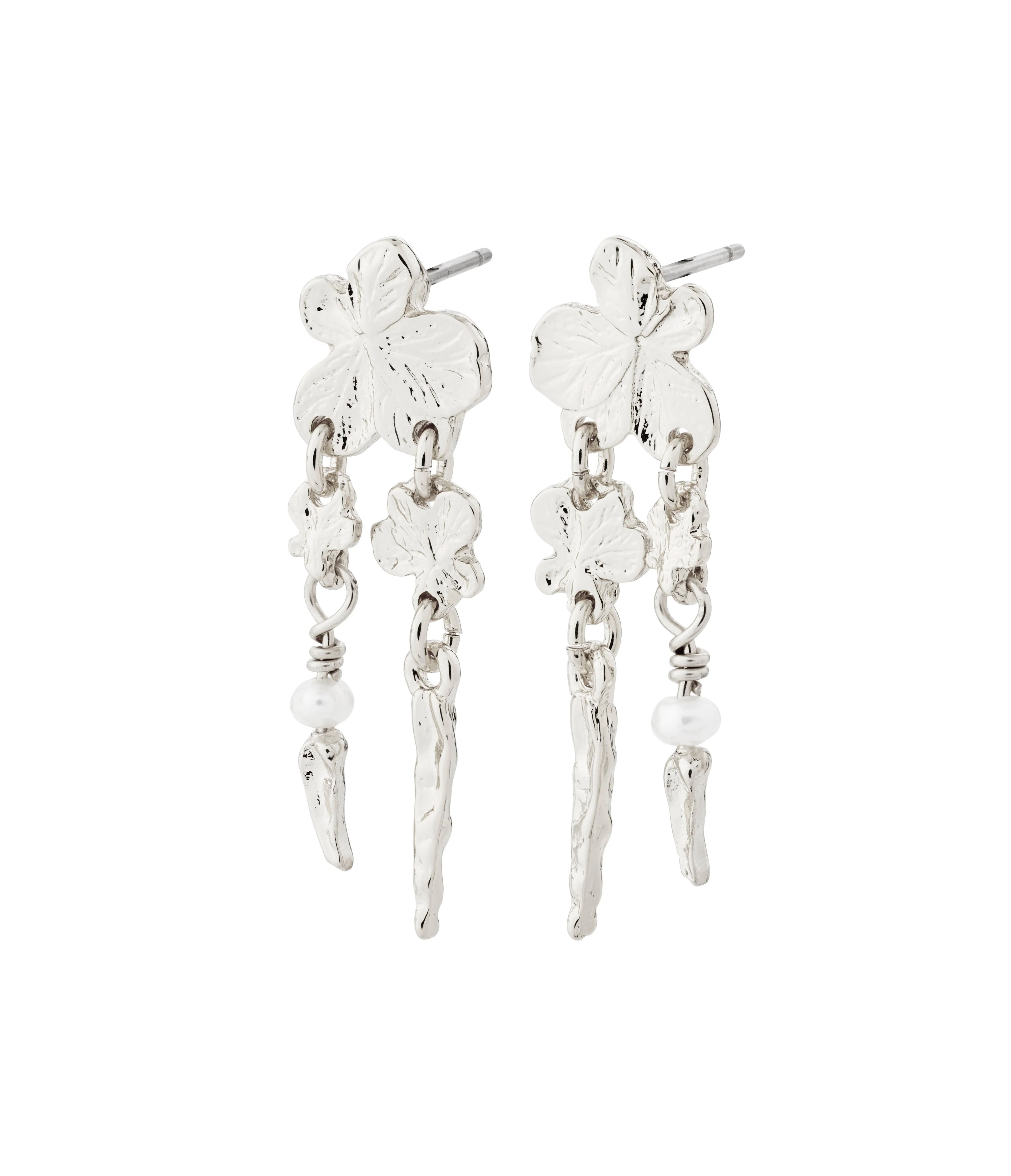 Zhuri Recycled Earrings - Silver Plated